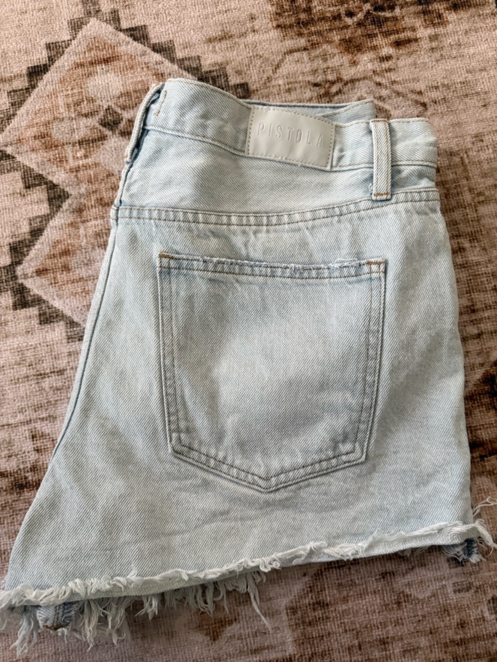 Pistola Light Blue Button-Fly Denim Skirt